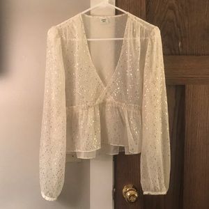 ARITZIA Sparkle Peplum top “Jinx Blouse”